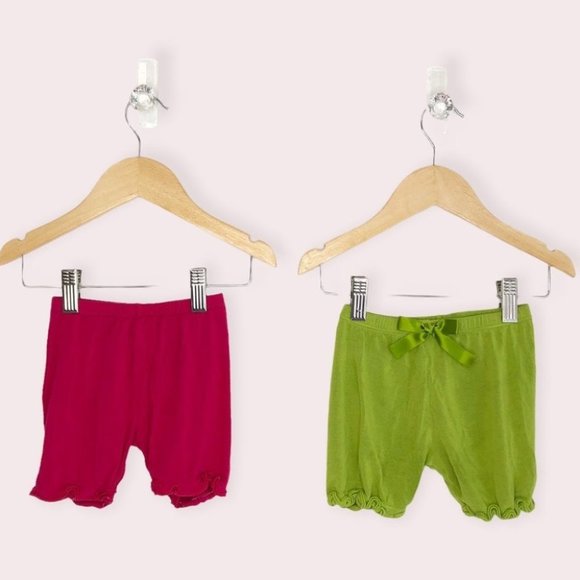 Kickee Pants Other - Kickee Pants shorts set of 2 green and pink size 3T